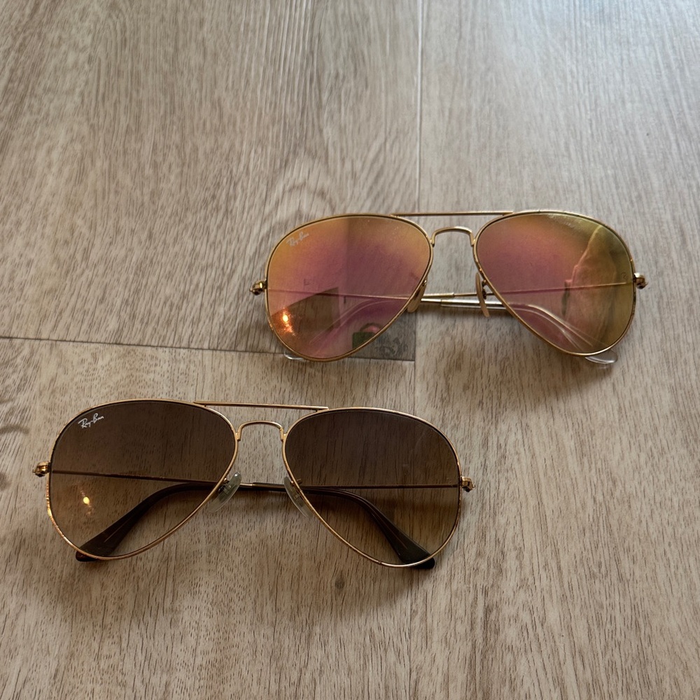 Ray-Ban Sunglasses with Pink and Brown Lenses
